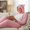 Pigiama Onesie Kigurumi Costume Travestimento Rosa Maiale Anteprima dell’immagine prodotto 5