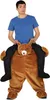 A person wearing a novelty 'huckepack' or 'piggyback' costume of a brown bear. Anteprima dell’immagine prodotto