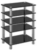 Audio Rack met 5 planken van gehard glas - TV tafel voor Productafbeelding-voorbeeld 1