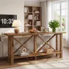 Table console Tribesigns en bois massif, 180 cm, table Voir les images du produit 3