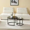 Home Heaven® Couchtisch Rund Schwarz 2er Set - Runder Couch Produktbild-Vorschau 7