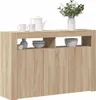 A sideboard with decorative items on top. Voir les images du produit