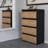 STIV Möbel | Armoire + commode Noir Mat/Dub Wotan | 2 Voir les images du produit 10