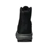 A black leather boot with a gray sole is shown from the back against a white background. Produktbild-Vorschau