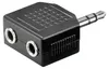 Goobay 11104, 3.5 mm, 2 x 3.5 mm, Czarny Podgląd zdjęcia produktu 1