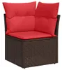 Möbel Gartensofa-set mit Kissen mit Speicher 7 pcs Braun Produktbild-Vorschau 7