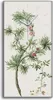 Wanduhr Uhr Wandbild Leinwand 30x60 Malerei Blumen Zweig Produktbild-Vorschau 1