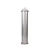 A silver cylindrical object with a cap on top and a base at the bottom, isolated on a white background. Produktbild-Vorschau