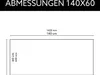 Glasplatte Tisch 60x140 ESG Glas 6mm nach Maß klar - Produktbild-Vorschau 3