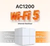 Tenda MW6, Wi-Fi 5 (802.11ac), Dual-Band (2,4 GHz/5 GHz), Produktbild-Vorschau 3