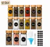 Gewürzgläser Set 12 Stück 120ml mit Deckel Gewürzbehälter Produktbild-Vorschau 1