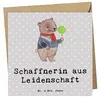 Mr. & Mrs. Panda Grußkarte Schaffnerin Leidenschaft - Grau Produktbild-Vorschau 1