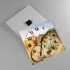Wanduhr - Quadrat - Glasuhr - Fahrrad Wiese Blumen - Produktbild-Vorschau 2