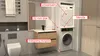 Schrank für Waschmaschine und Trockner – Weißes Hochregal Produktbild-Vorschau 5