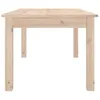 A close-up, front-facing view of a wooden table against a white background. Produktbild-Vorschau