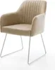 DELIFE Esszimmerstuhl Greg-Flex Mikrofaser Beige Vintage Produktbild-Vorschau 1