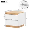 okwish Comodino, comodino con 2 cassetti, comodino, spazio Anteprima dell’immagine prodotto 6