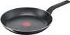 A black frying pan with a red heat indicator in the center and a black handle, isolated on a white background. Produktbild-Vorschau