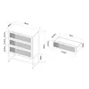 Büroschrank 'Sund' mit 3 Schubladen 105x80x40 cm Grau Produktbild-Vorschau 5