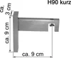 Innenlauf Gardinenstange eckig Edelstahl Look, kantiges Produktbild-Vorschau 2