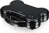 A black bone-shaped waffle maker is shown on a white background. Produktbild-Vorschau
