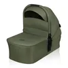 A studio product shot of a green baby stroller bassinet. Produktbild-Vorschau