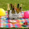 Seau à glace Relaxdays, bac à boissons avec poignées, 8 l, Voir les images du produit 3