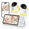 Niania cyfrowa 2K 3MP z dwoma kamerami, 5-calowy monitor, Podgląd zdjęcia produktu 1