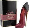 Roter High-Heel-Flakon von Very Good Girl Glam steht neben schwarzer Parfumverpackung mit pinkem Glitzerstreifen und goldener Schrift. Anteprima dell’immagine prodotto