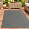 Tappeto classico in sisal con bordo sottile in antracite Anteprima dell’immagine prodotto 1