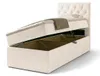 NORDELO Boxspringbett ELEGANTE 90x200 cm AMOR Velvet Creme Produktbild-Vorschau 6