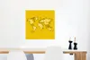MuchoWow® Poster Weltkarte - Gelb - Weiß - Buchstaben 50x50 Produktbild-Vorschau 5