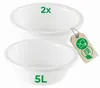 Novaliv 2x miska na umývanie riadu okrúhla 5 l, D32 cm, Náhľad obrázku produktu 2