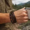 Herren  Armband mit matten schwarzen Steinen und Produktbild-Vorschau 6