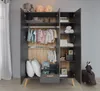 trendteam Babyzimmer Kleiderschrank Mats Grau Melamin 130 x Produktbild-Vorschau 7