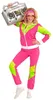 80er Trainingsanzug pink Karneval Faschingskostüm Größe: M Produktbild-Vorschau 2