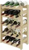 A wooden wine rack filled with wine bottles. Náhled obrázku produktu