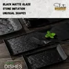 Wilmax Servierplatte 30 x 9.5 cm 2er Set SlateStone Schwarz Produktbild-Vorschau 12