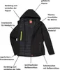 Mivaro Herren Winter Softshelljacke in Schwarz - Produktbild-Vorschau 2