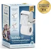 The image shows the packaging of a toilet paper holder with a moistening function. Produktbild-Vorschau