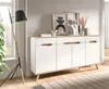 Sideboard "Hygge" weiß und Eiche Kommode skandinavisch 185 Produktbild-Vorschau 2