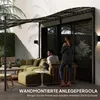 Outsunny Anbaupavillon Pergola mit Dach Wasserabweisend Produktbild-Vorschau 6