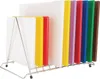 A set of colorful cutting boards in a metal rack. Anteprima dell’immagine prodotto