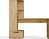 A product shot of a desk with an attached bookshelf. Voir les images du produit