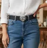 Ledergürtel Damen Echtleder 4 cm, Herz-Schnalle Strass Produktbild-Vorschau 2