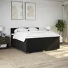 vidaXL Boxspringbett mit Matratze Schwarz 200x200 cm Stoff Produktbild-Vorschau 3