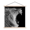 MuchoWow® Textilposter Tiere - Löwe - Schwarz - Weiß - Produktbild-Vorschau 1