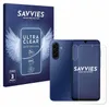 A product packaging box and a smartphone with a screen protector. Produktbild-Vorschau