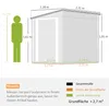 Abri de jardin Outsunny en métal, 2,7 m², 128 x 231 x 181 Voir les images du produit 3