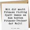 Mr. & Mrs. Panda Glückwunschkarte Spruch Fitness-Trainer Produktbild-Vorschau 1